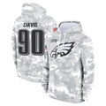 P.Eagles #90 Jordan Davis Player Arctic Camo Salute to Service Pullover Hoodies Limited Game Qdoa Stitched Jerseys