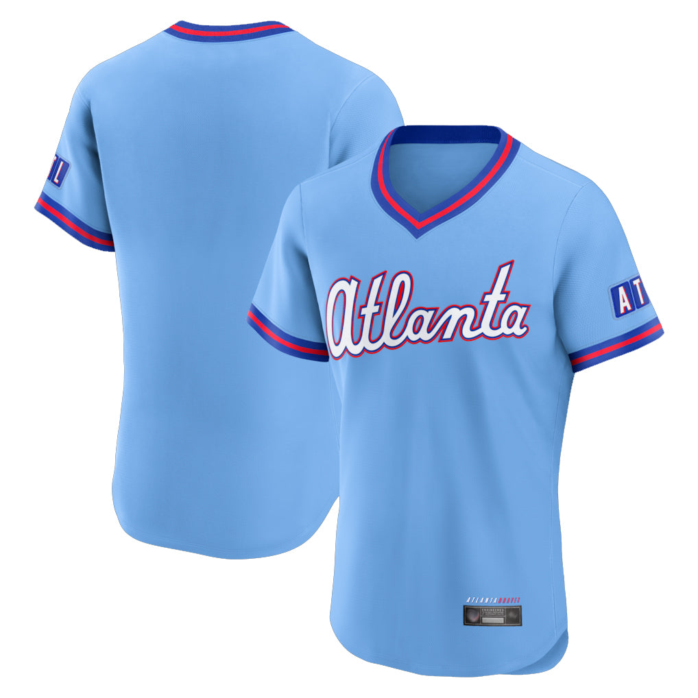 A.Braves ## Braves Blank Player Powder Blue 2026 City Connect T-shirt Limited Elite Home Game Qdoa Stitched Jerseys