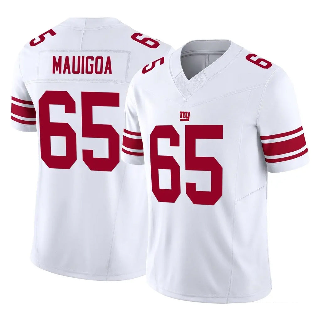 NY.Giants #65 Francis Mauigoa Player White Limited Vapor F.U.S.E. Home Game Qdoa Stitched Jerseys