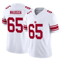 NY.Giants #65 Francis Mauigoa Player White Limited Vapor F.U.S.E. Home Game Qdoa Stitched Jerseys
