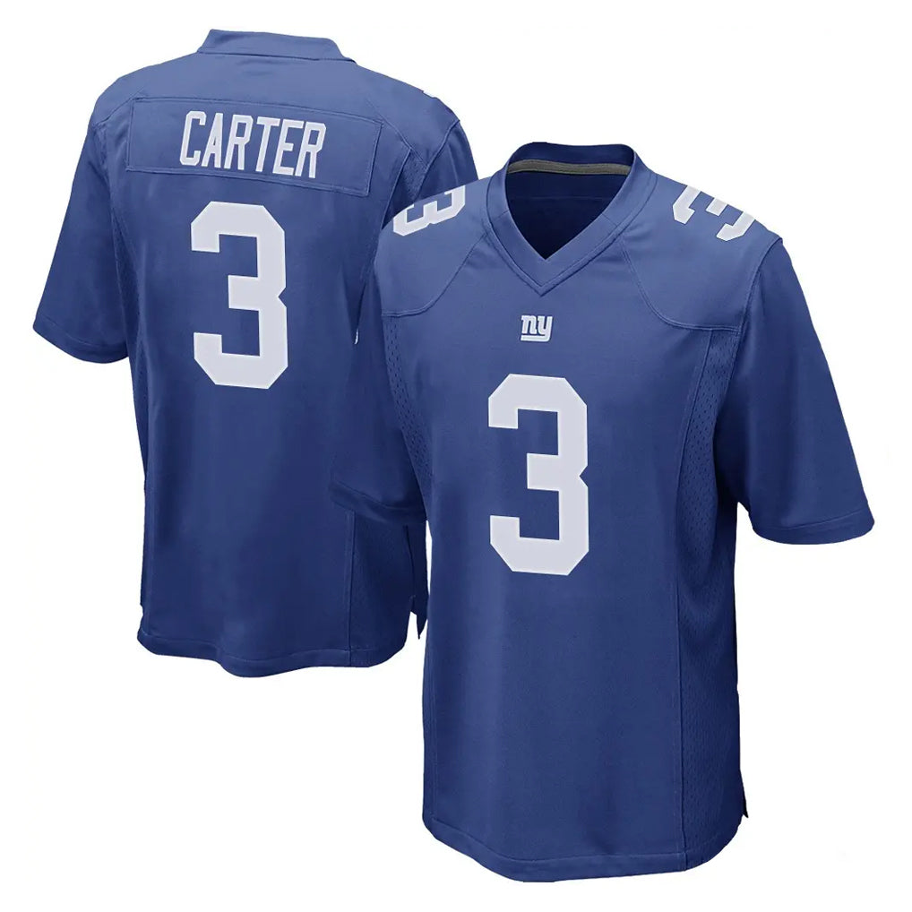 NY.Giants #3 Abdul Carter Player Royal Home Game Qdoa Stitched Jerseys