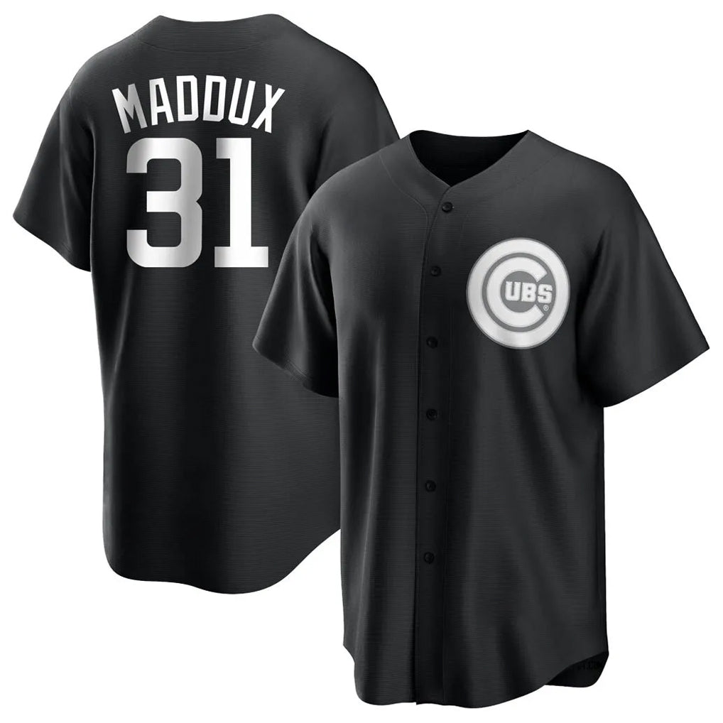 C.Cubs #31 Greg Maddux Player Black Game Qdoa Stitched Jerseys