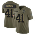 NO.Saints #41 Alvin Kamara Player Olive 2025 Salute To Service Limited Qdoa Stitched Jerseys