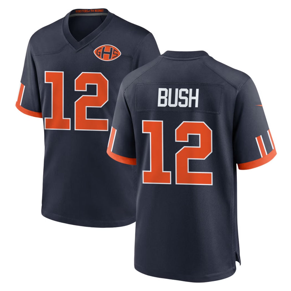 C.Bears #12 Devin Bush Player Navy 2026 Rivalries Collection Home Game Qdoa Stitched Jerseys