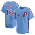 P.Phillies #16 Brandon Marsh Player Light Blue Game Qdoa Stitched Jerseys