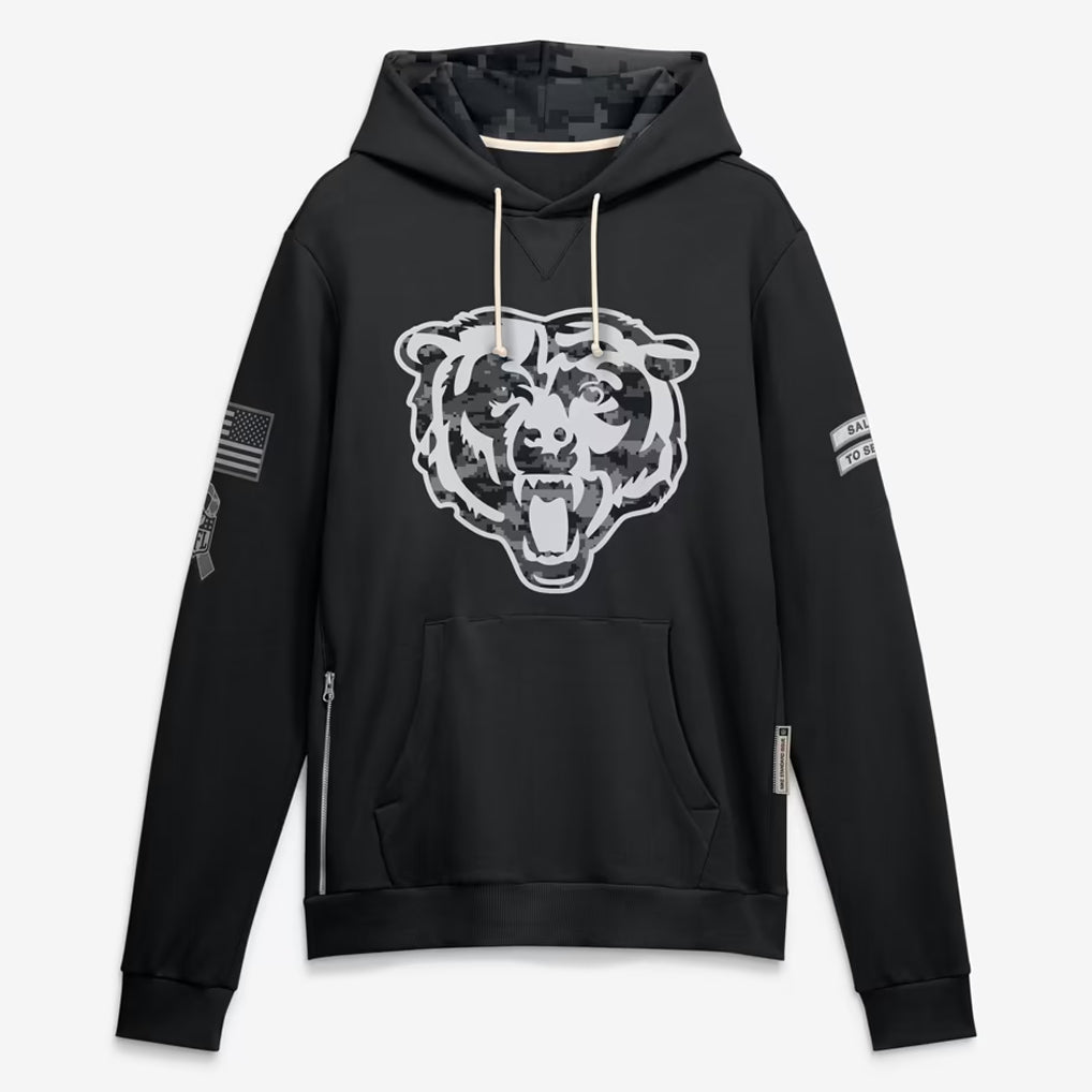 C.Bears 2026 Black Logo Pullover Hoodies Limited Game Qdoa Stitched Jerseys