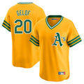 Athletics #20 Zack Gelof Player Gold Cooperstown Collection T-shirt Game Qdoa Stitched Jerseys