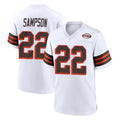 C.Browns #22 Dylan Sampson Player White Alternate Home Game Qdoa Stitched Jerseys