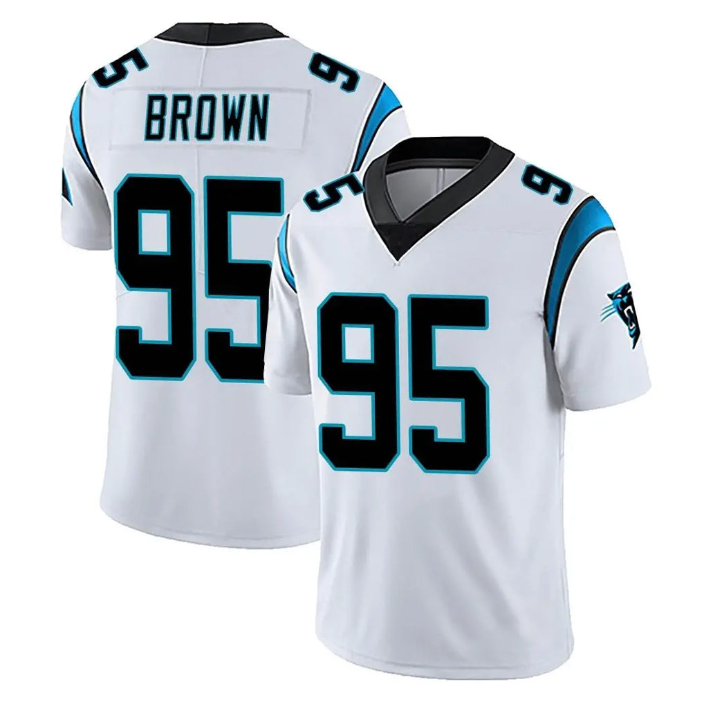 C.Panthers #95 Derrick Brown Player White Vapor Untouchable Limited Game Qdoa Stitched Jerseys