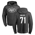 NY.Jets #71 Josh Myers Player Gray Pullover Hoodies Limited Game Qdoa Stitched Jerseys