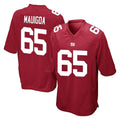 NY.Giants #65 Francis Mauigoa Player Red Home Game Qdoa Stitched Jerseys