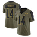 TB.Buccaneers #14 Chris Godwin Jr. Player Olive Salute To Service Limited Game Qdoa Stitched Jerseys