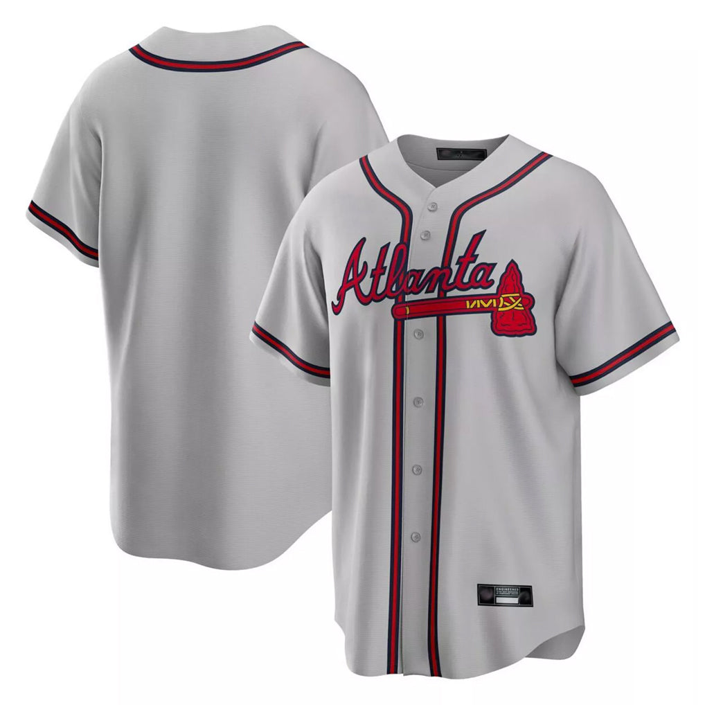 A.Braves ## Braves Blank Player Gray Home Game Qdoa Stitched Jerseys