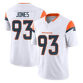 D.Broncos #93 D.J. Jones Player White Limited Vapor F.U.S.E. Home Game Qdoa Stitched Jerseys