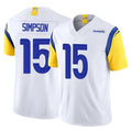 LA.Rams #15 Ty Simpson Player White Limited Vapor F.U.S.E. Home Game Qdoa Stitched Jerseys