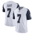 D.Cowboys #7 Rashan Gary Player White-Navy Limited Color Rush Vapor Untouchable Home Game Qdoa Stitched Jerseys