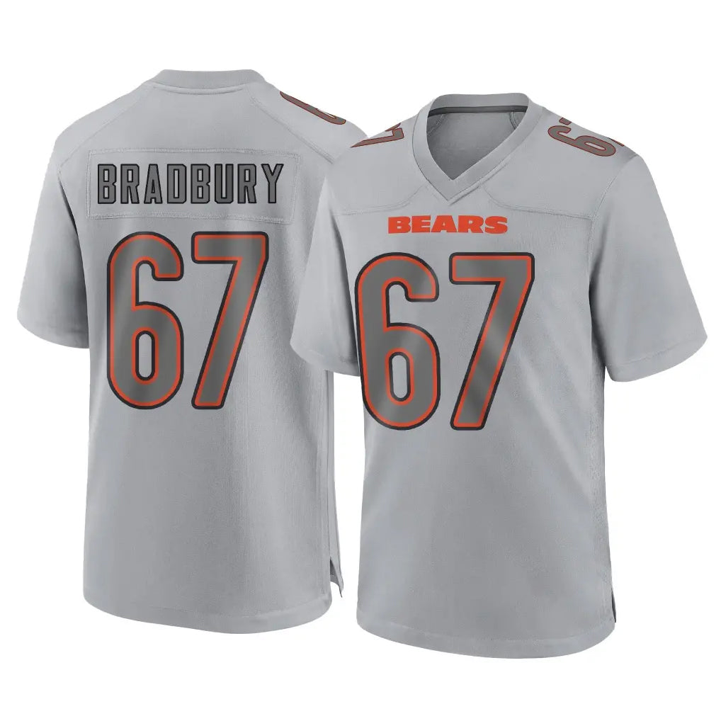 C.Bears #67 Garrett Bradbury Player Gray Atmosphere Fashion Game Qdoa Stitched Jerseys