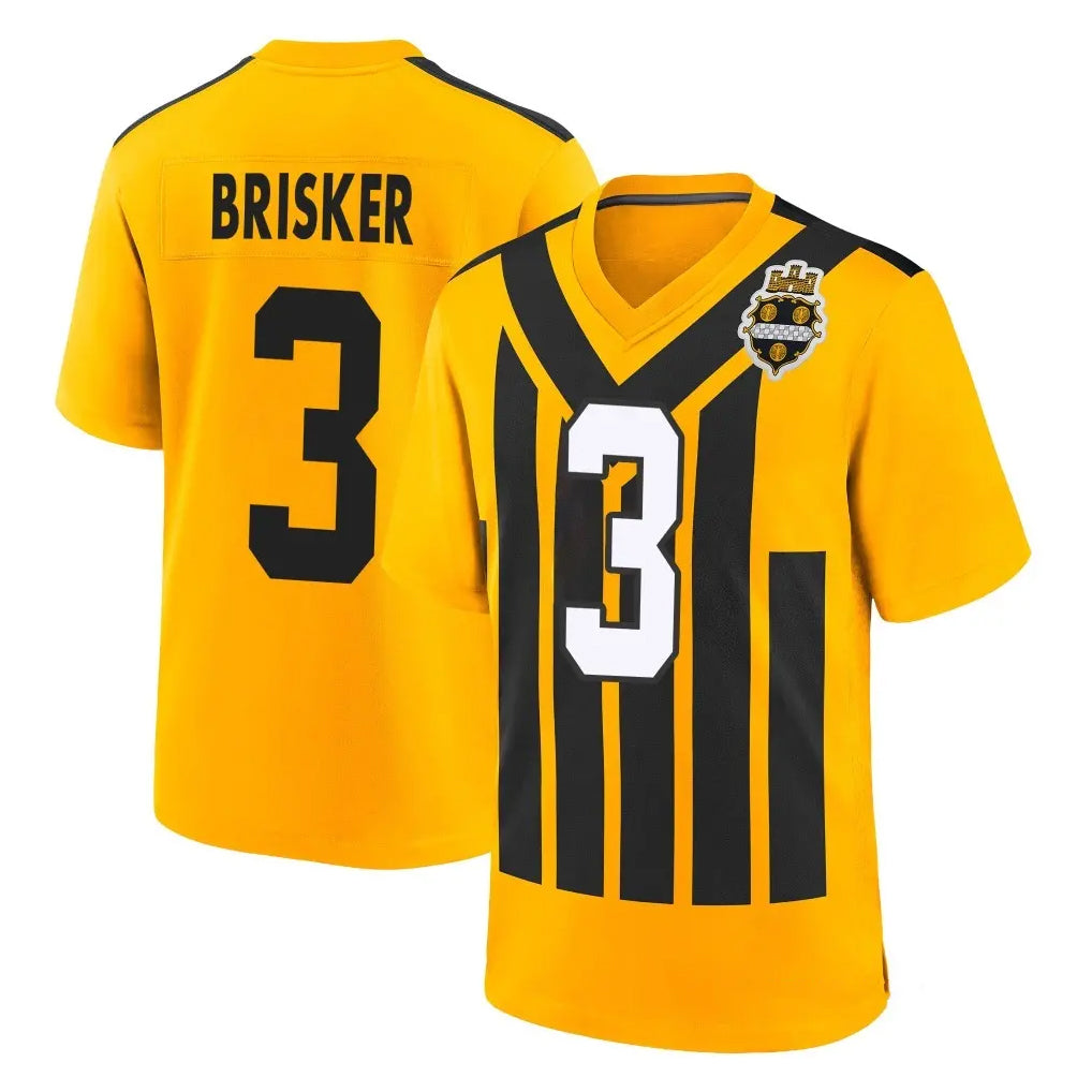 P.Steelers #3 Jaquan Brisker Player Gold Limited 1933 Throwback Home Game Qdoa Stitched Jerseys