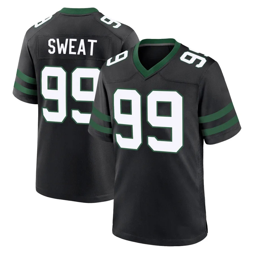 NY.Jets #99 T'Vondre Sweat Player Black Legacy Home Game Qdoa Stitched Jerseys
