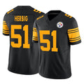 P.Steelers #51 Nick Herbig Player Black Limited 2nd Alternate Vapor F.U.S.E. Home Game Qdoa Stitched Jerseys