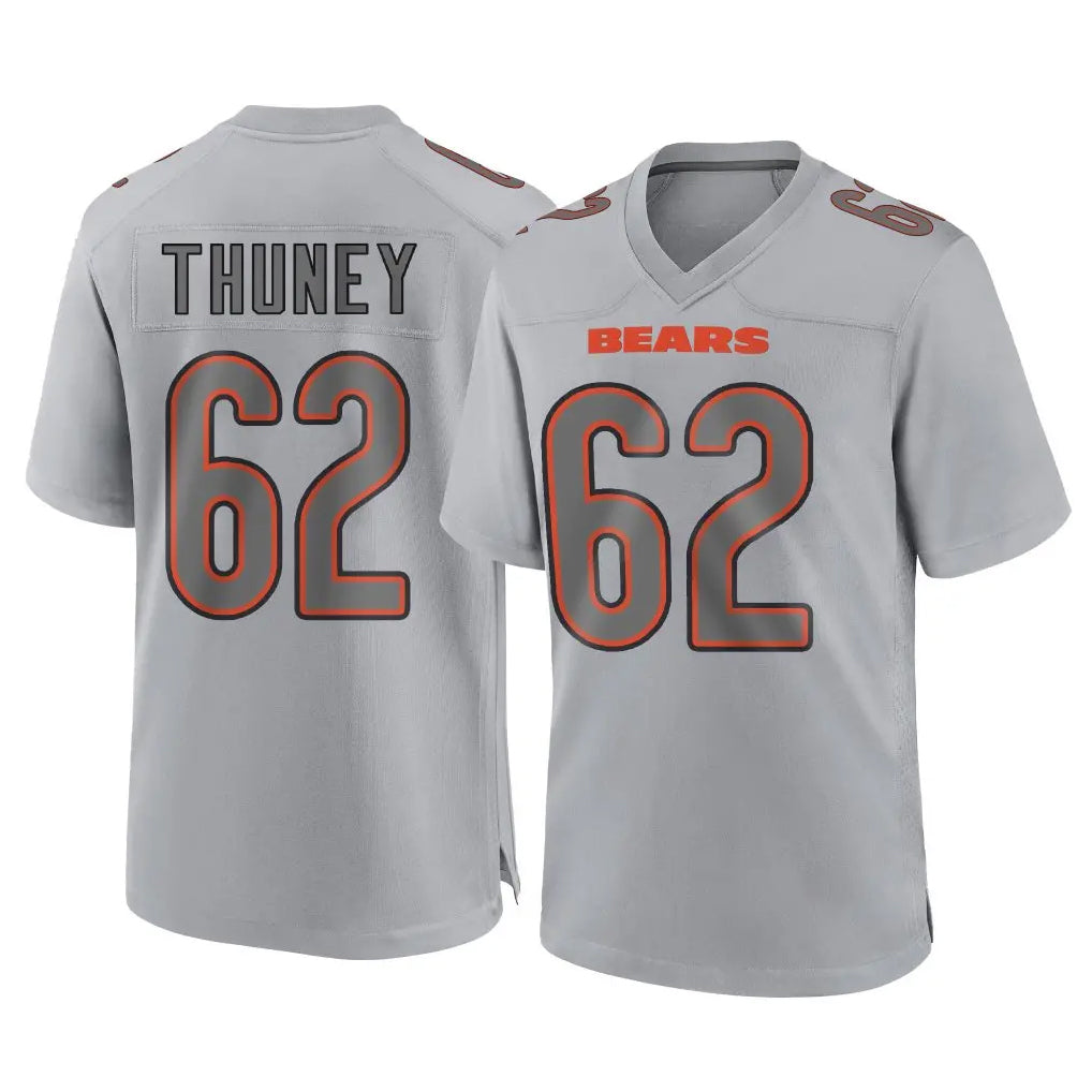 C.Bears #62 Joe Thuney Player Gray Atmosphere Fashion Game Qdoa Stitched Jerseys