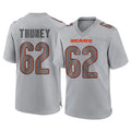 C.Bears #62 Joe Thuney Player Gray Atmosphere Fashion Game Qdoa Stitched Jerseys