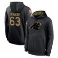C.Panthers #63 Rasheed Walker Player Black Salute to Service Pullover Hoodies Limited Game Qdoa Stitched Jerseys