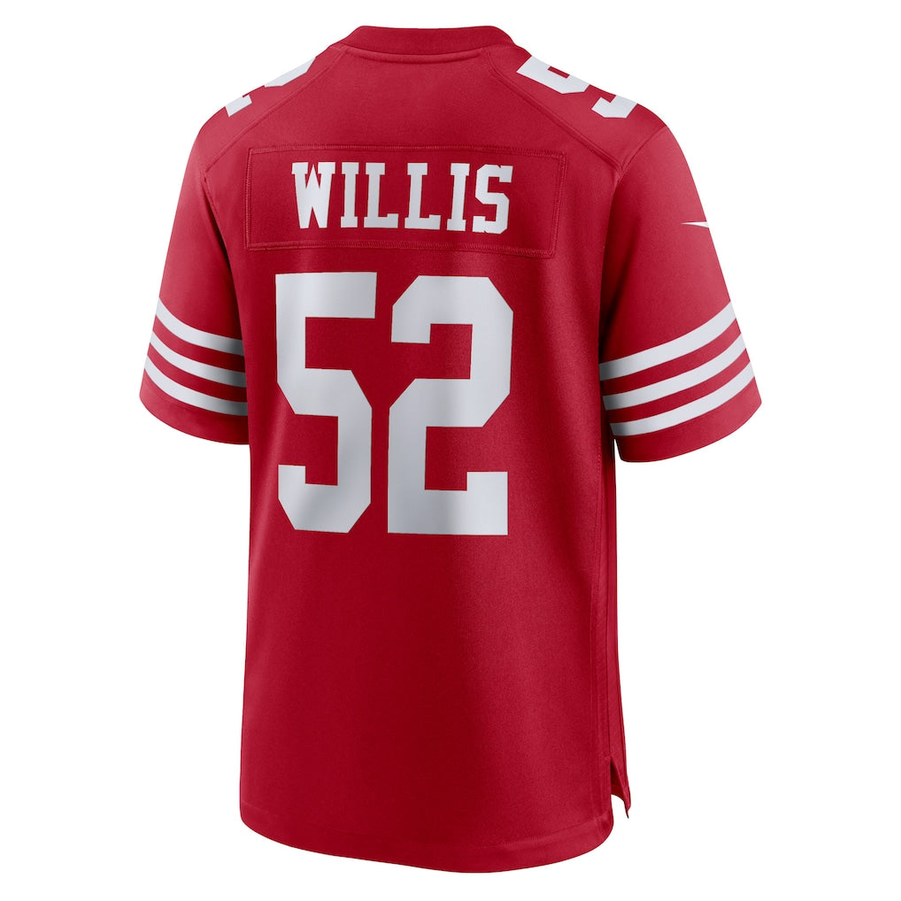 Qdoa SF.49ers #52 Patrick Willis Scarlet Retired Player Game Jersey