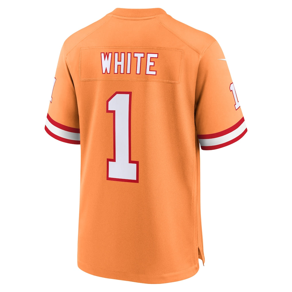 Qdoa TB.Buccaneers #1 Rachaad White Orange Alternate Game Jersey
