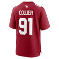 Qdoa A.Cardinals #91 L.J. Collier Cardinal Team Game Jersey