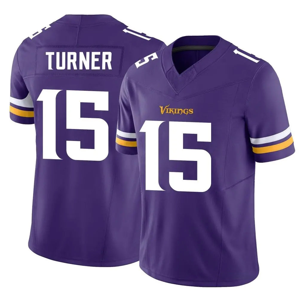 M.Vikings #15 Dallas Turner Player Purple Limited Vapor F.U.S.E. Home Game Qdoa Stitched Jerseys