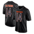C.Bears #14 Kalif Raymond Player Carbon Black Fashion Game Qdoa Stitched Jerseys