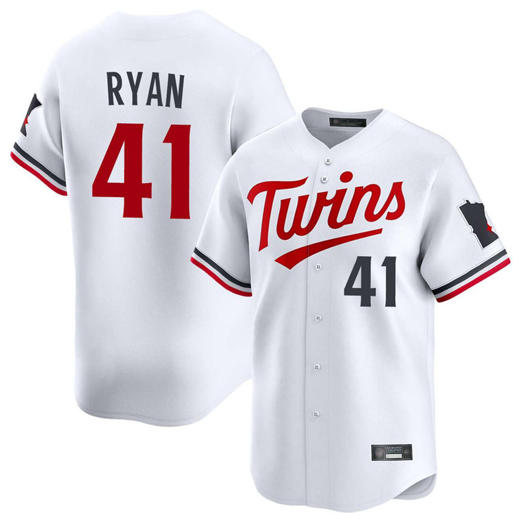 M.Twins #41 Joe Ryan Player White Home Limited Qdoa Stitched Jerseys