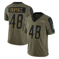LA.Chargers #48 Bud Dupree Player Olive Salute To Service Limited Game Qdoa Stitched Jerseys
