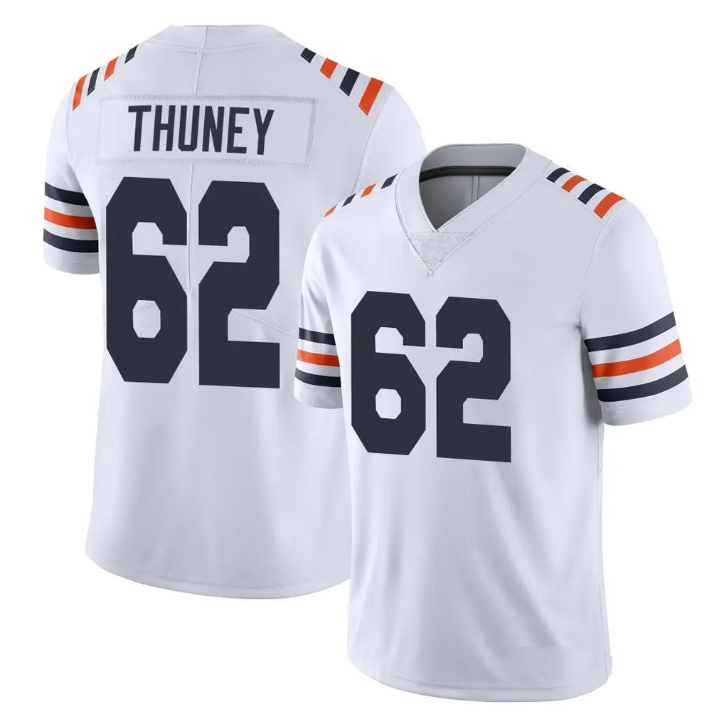C.Bears #62 Joe Thuney Player White Classic Vapor Limited Home Game Qdoa Stitched Jerseys