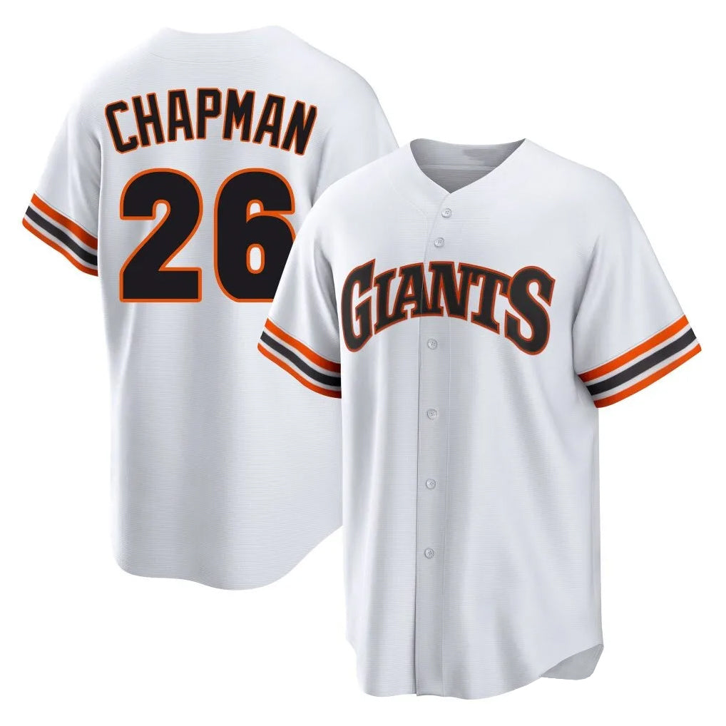SF.Giants #26 Matt Chapman Player White Throwback Cooperstown Collection Home Game Qdoa Stitched Jerseys