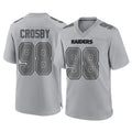 LV.Raiders #98 Maxx Crosby Player Gray Atmosphere Fashion Limited Game Qdoa Stitched Jerseys