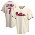 P.Phillies #7 Trea Turner Player Cream Home Game Qdoa Stitched Jerseys