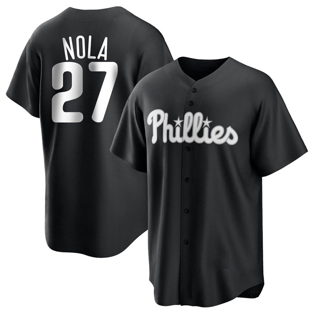 P.Phillies #27 Aaron Nola Player Black Alt Fashion Home Game Qdoa Stitched Jerseys