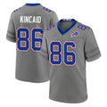 B.Bills #86 Dalton Kincaid Player Gray Nickel City Home Game Qdoa Stitched Jerseys
