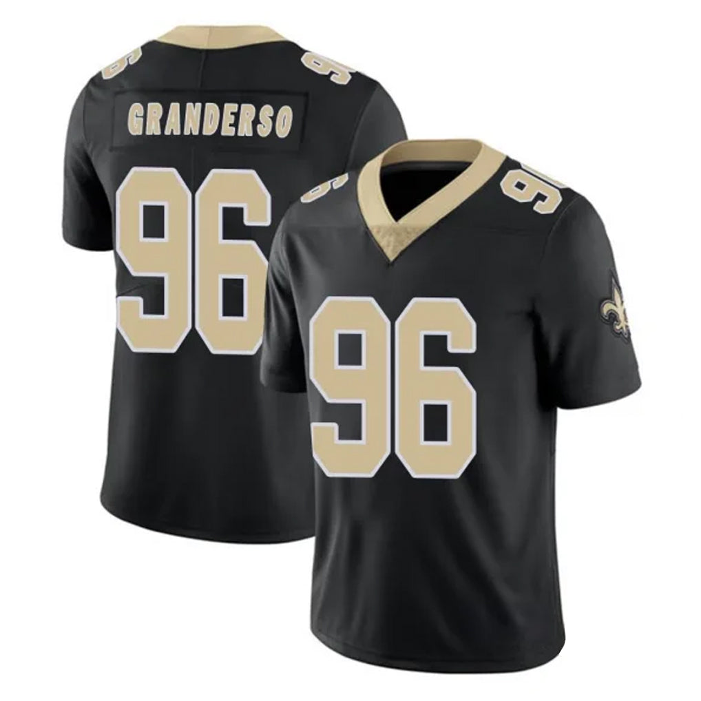 NO.Saints #96 Carl Granderson Player Black Limited Vapor Untouchable Home Game Qdoa Stitched Jerseys