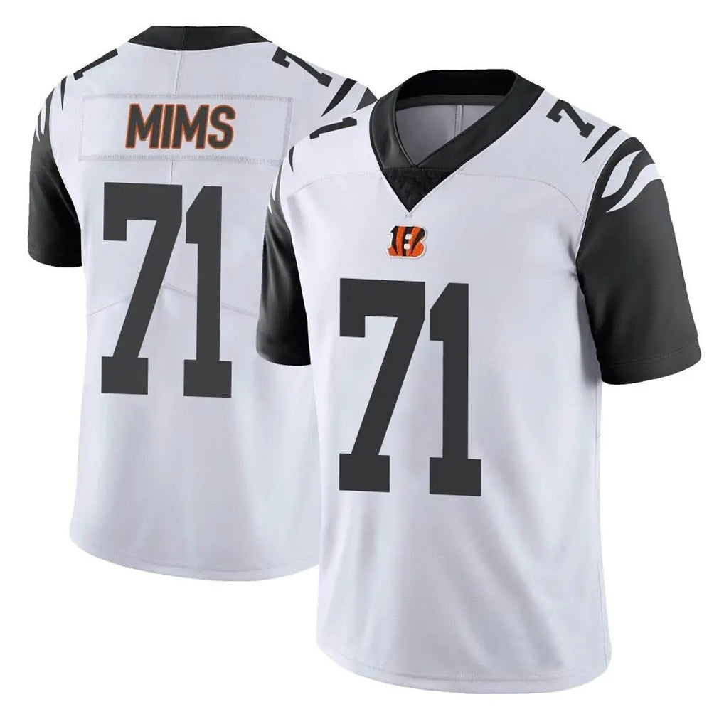 C.Bengals #71 Amarius Mims Player White Color Rush Vapor Untouchable Limted Home Game Qdoa Stitched Jerseys