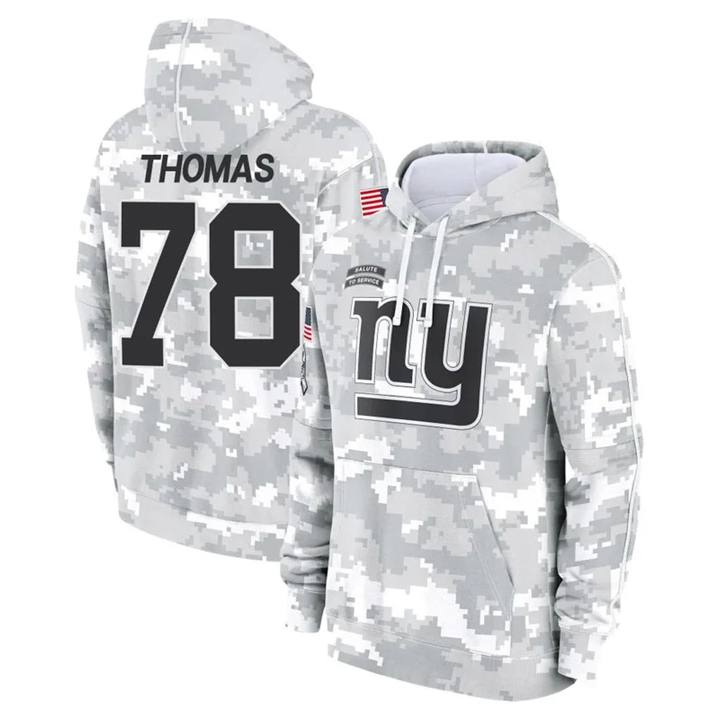 NY.Giants #78 Andrew Thomas Player Arctic Camo Salute to Service Pullover Hoodies Limited Game Qdoa Stitched Jerseys