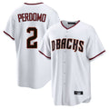 A.Diamondbacks #2 Geraldo Perdomo Player White Home Game Qdoa Stitched Jerseys