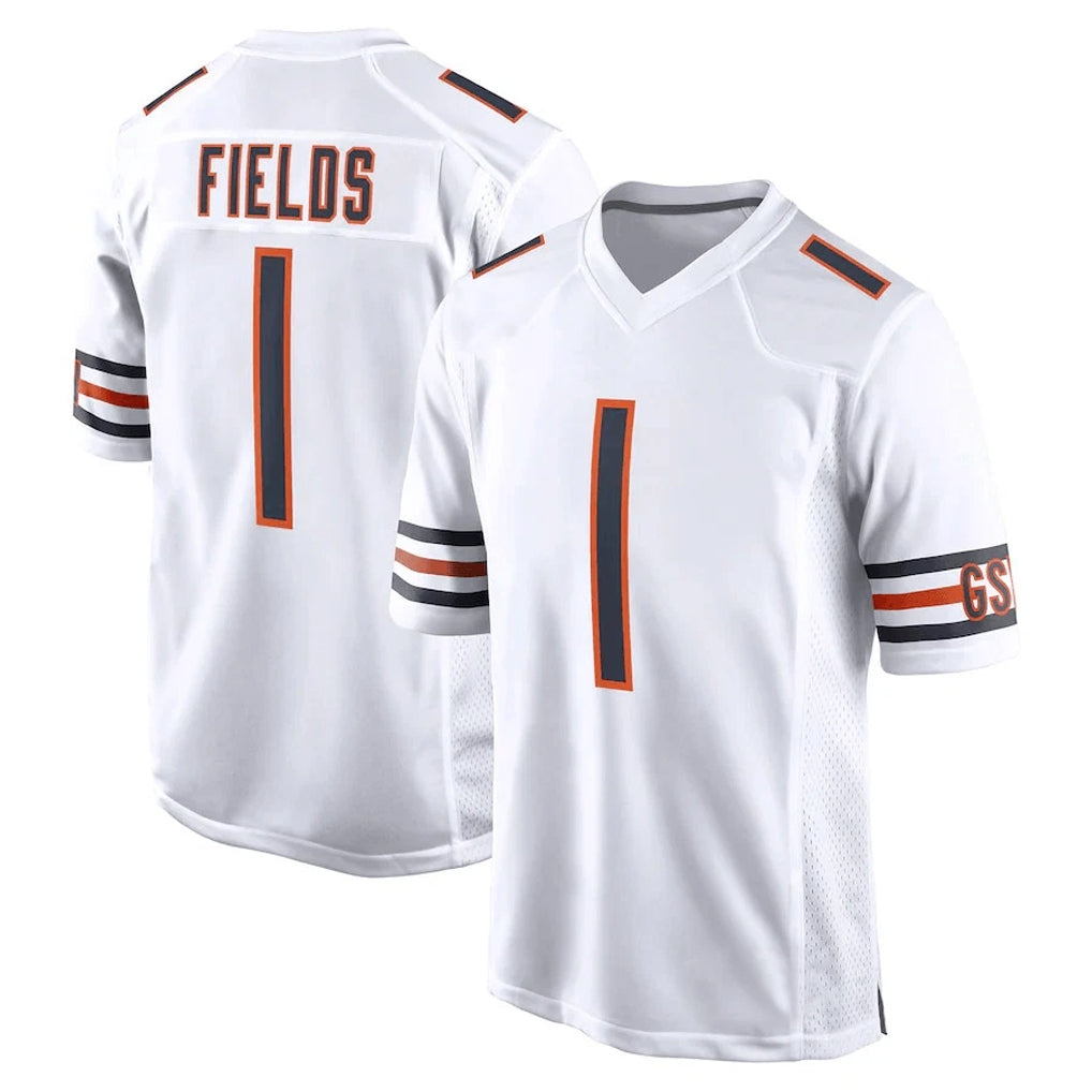 C.Bears #1 Jaylon Johnson Player White Home Game Qdoa Stitched Jerseys