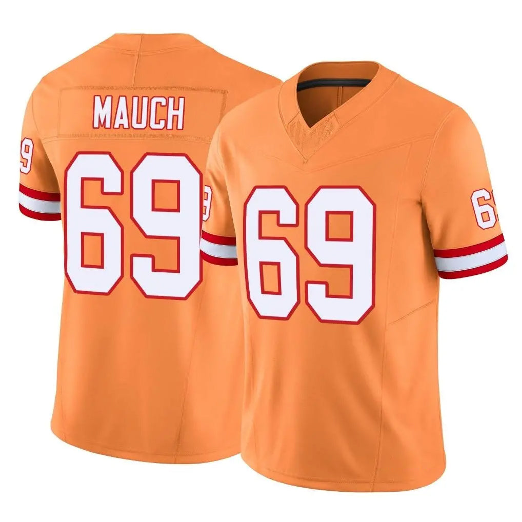 TB.Buccaneers #69 Cody Mauch Player Orange Limited Vapor F.U.S.E. Home Game Qdoa Stitched Jerseys
