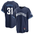 C.Cubs #31 Greg Maddux Player Navy City Connect Home Game Qdoa Stitched Jerseys