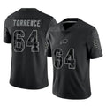 B.Bills #64 O'Cyrus Torrence Player Black RFLCTV Limited Qdoa Stitched Jerseys