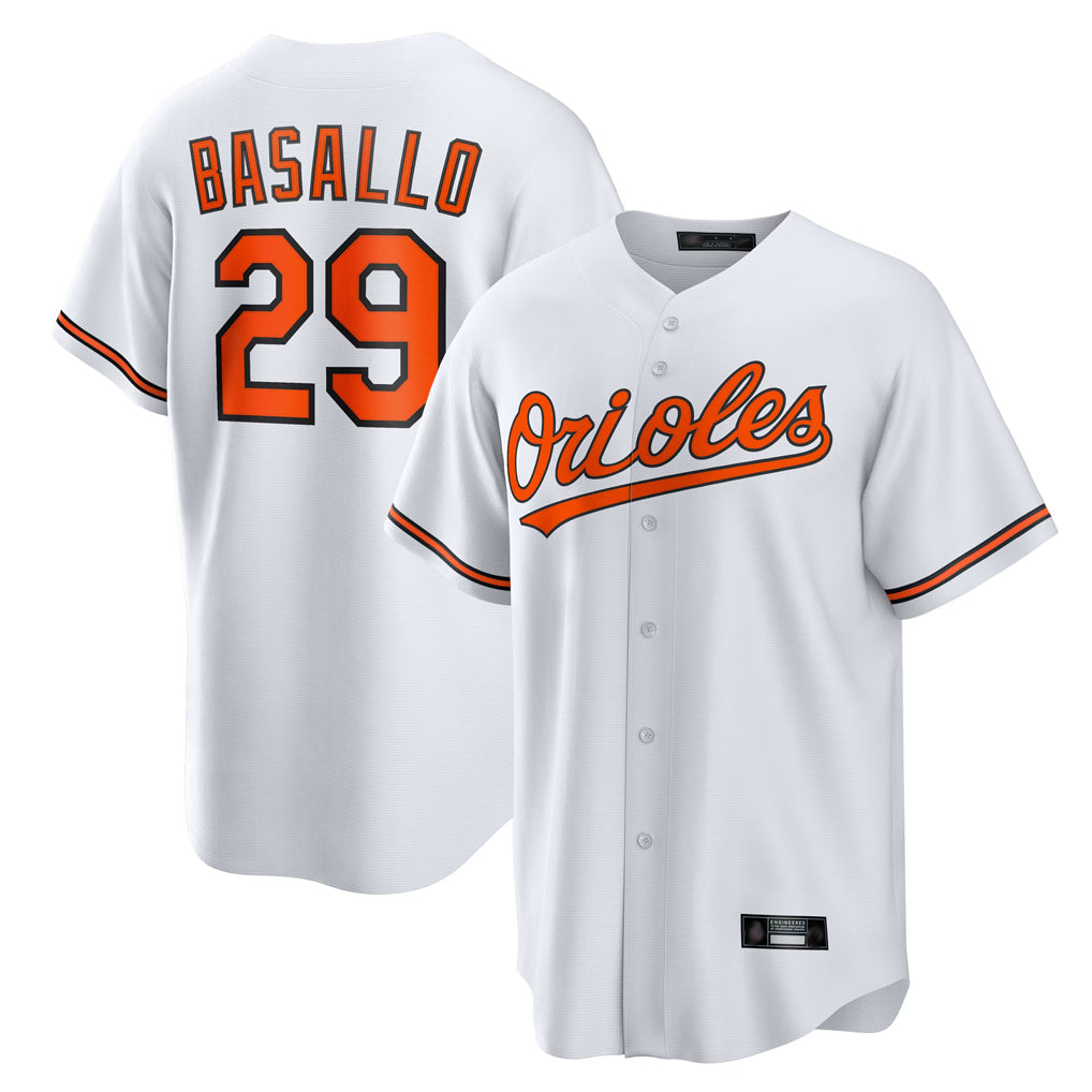 B.Orioles #29 Samuel Basallo Player White Home Game Qdoa Stitched Jerseys