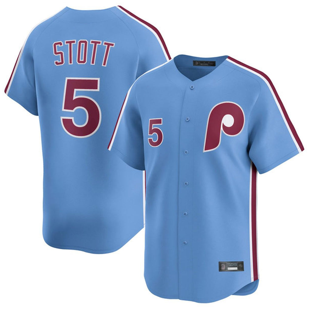 P.Phillies #5 Bryson Stott Player Light Blue Home Limited Qdoa Stitched Jerseys